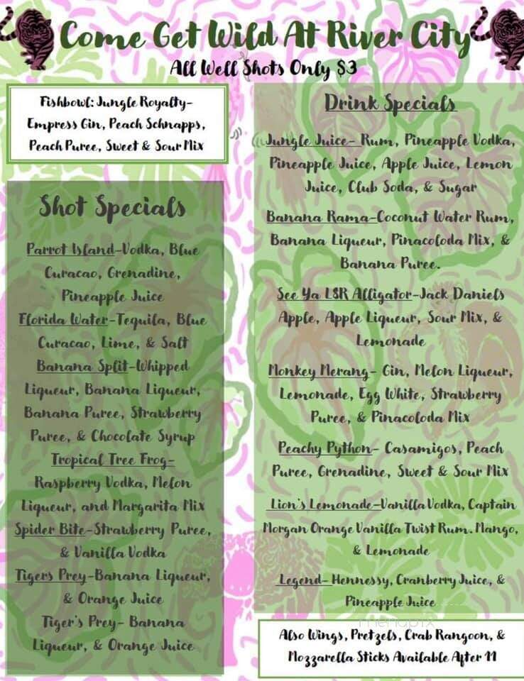 River City Grill and Pizzeria - Bainbridge, GA menu_pic