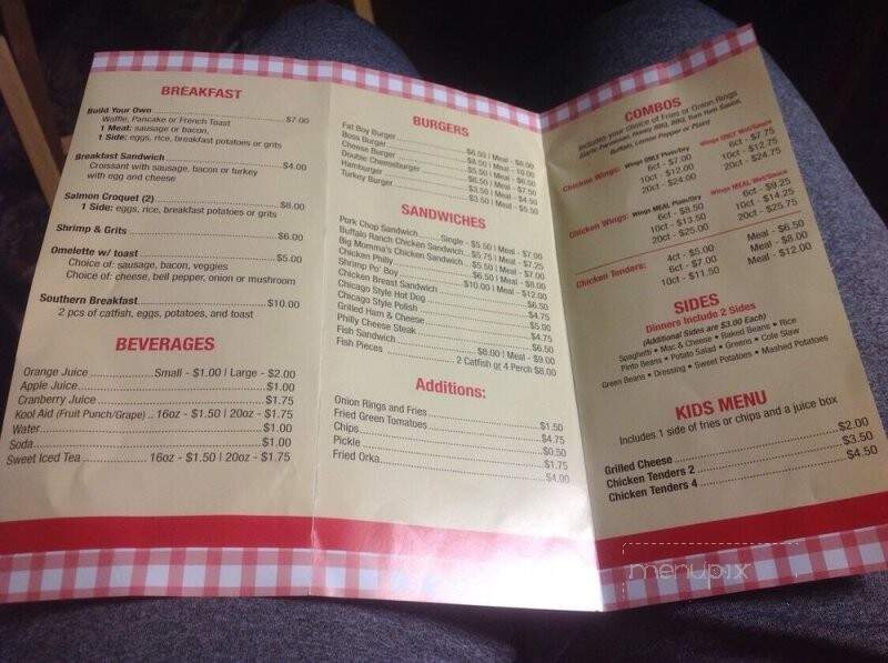 Grandma's Hands - Milwaukee, WI menu_pic