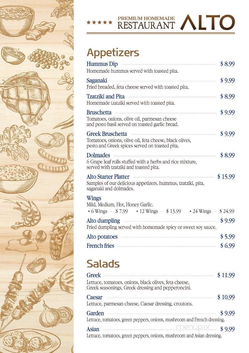 Alto Express - Riverview, NB menu_pic