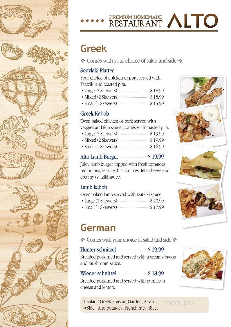 Alto Express - Riverview, NB menu_pic