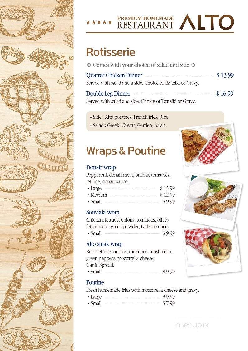 Alto Express - Riverview, NB menu_pic