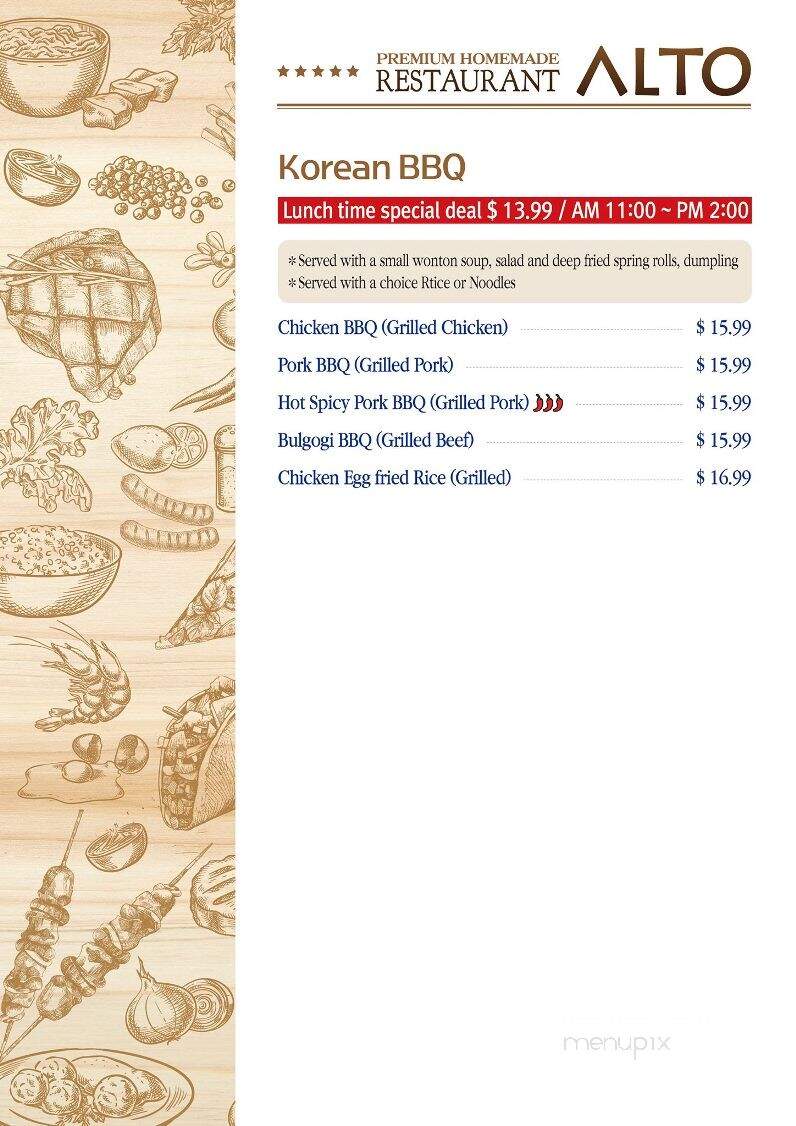 Alto Express - Riverview, NB menu_pic