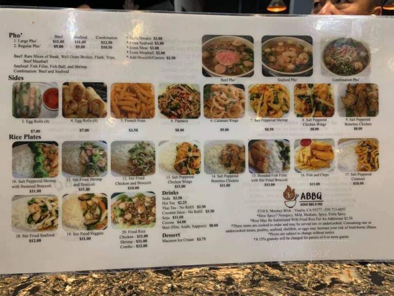Pho' N Seafood Restaurant - Visalia, CA menu_pic