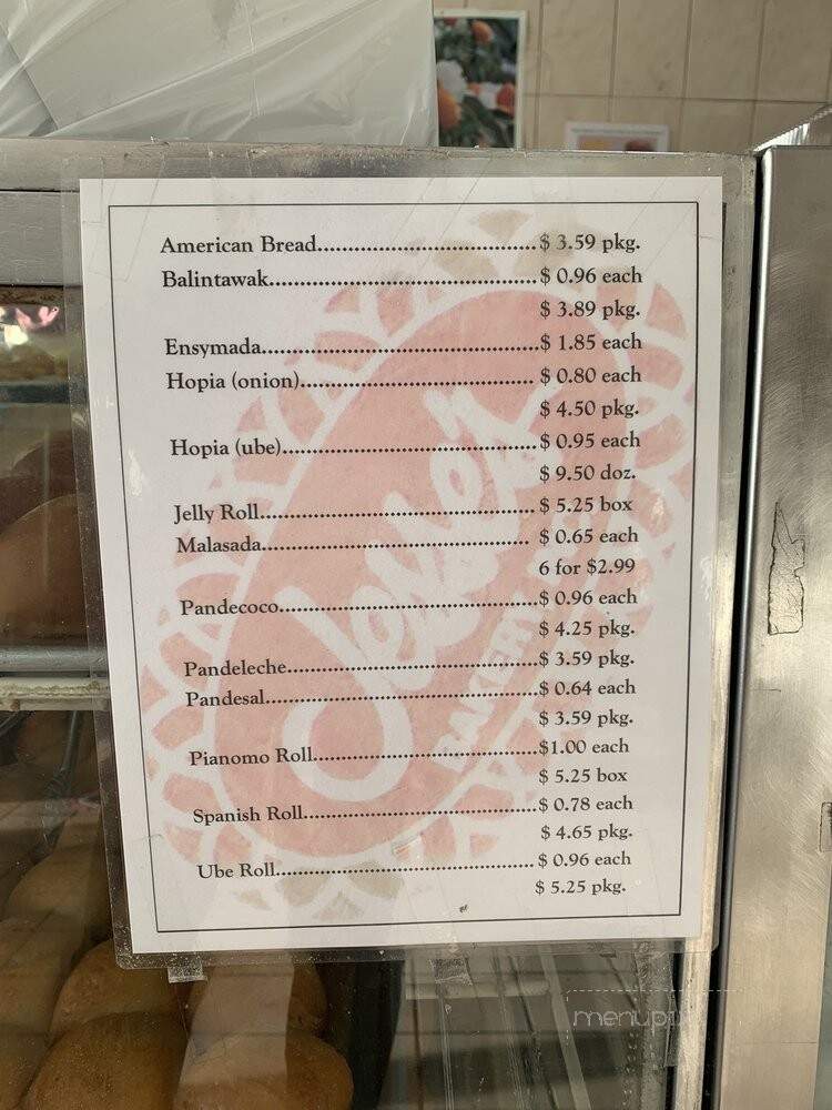 Jesse's Bakery - Honolulu, HI menu_pic