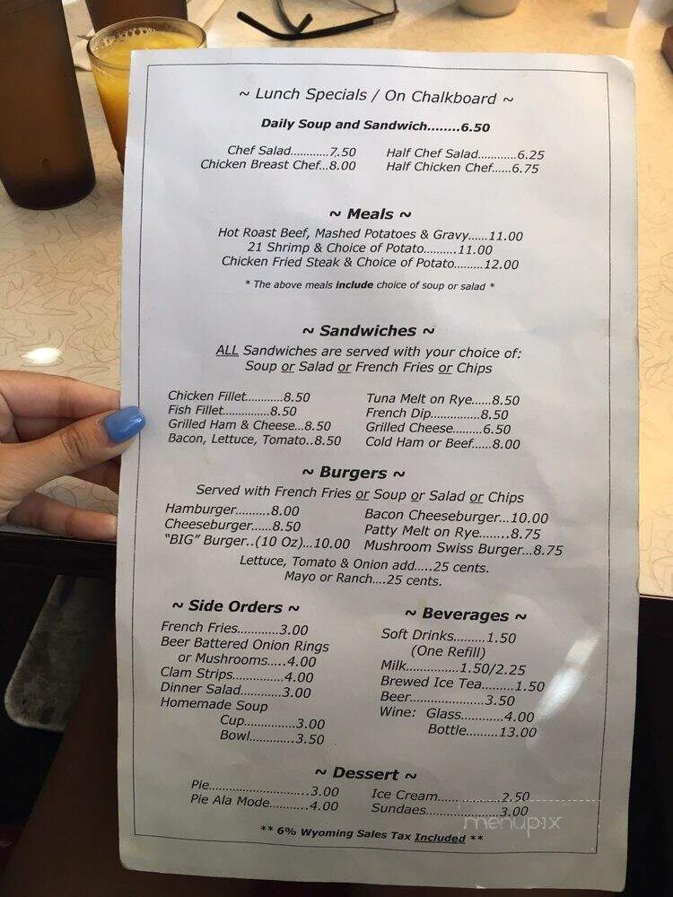 Higbee's Cafe - Sundance, WY menu_pic