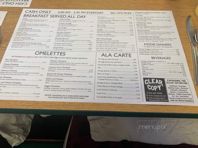 Sande's Restaurant - Delray Beach, FL menu_pic