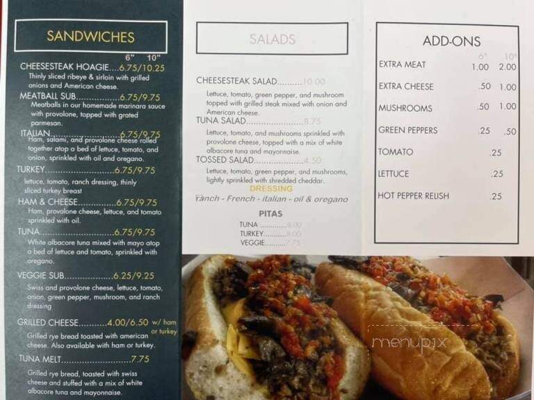 Izzy's Hoagie Shop - Ann Arbor, MI menu_pic