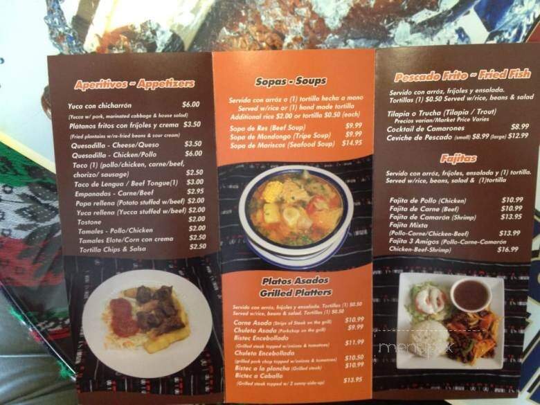 Juanita's Restaurant - Rockville, MD menu_pic