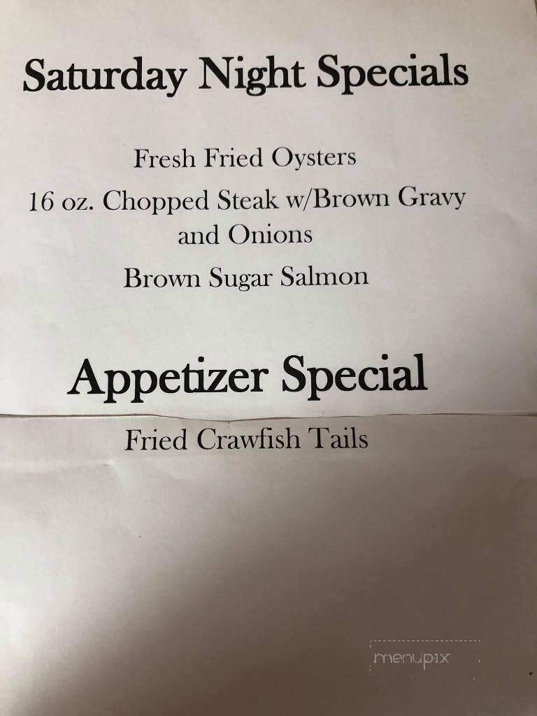 McErnie's Restaurant - McCarley, MS menu_pic