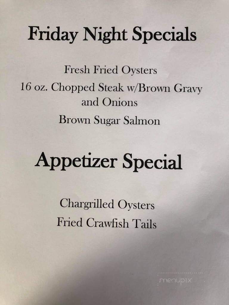 McErnie's Restaurant - McCarley, MS menu_pic