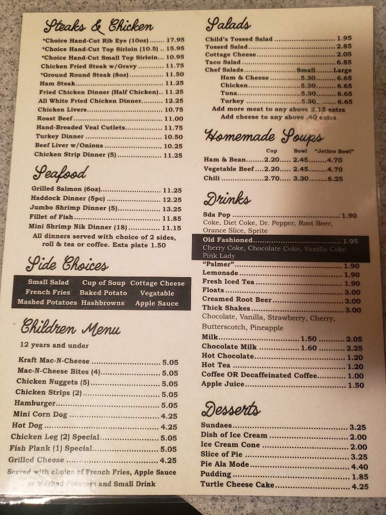 Merricks Ranch House - North Platte, NE menu_pic