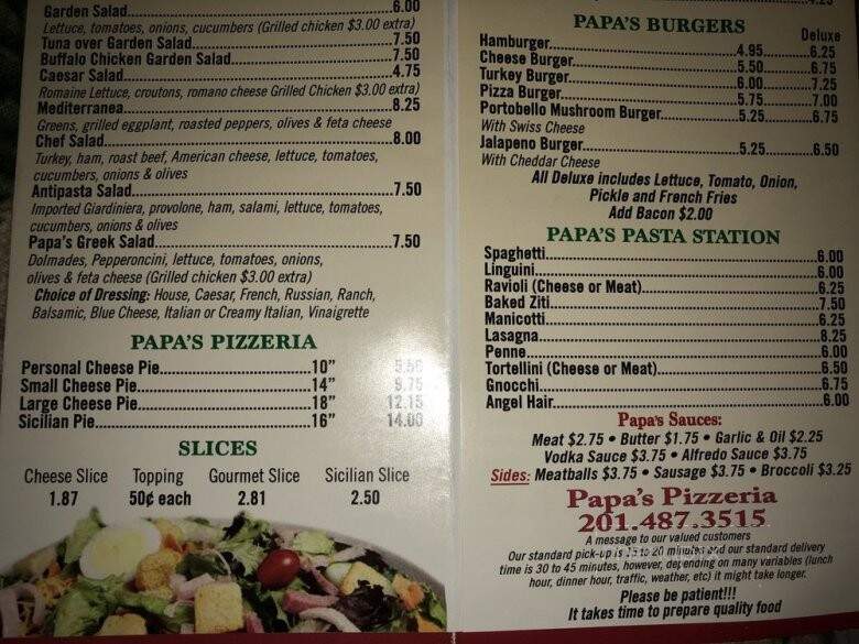 Papa's Pizzeria - Bogota, NJ