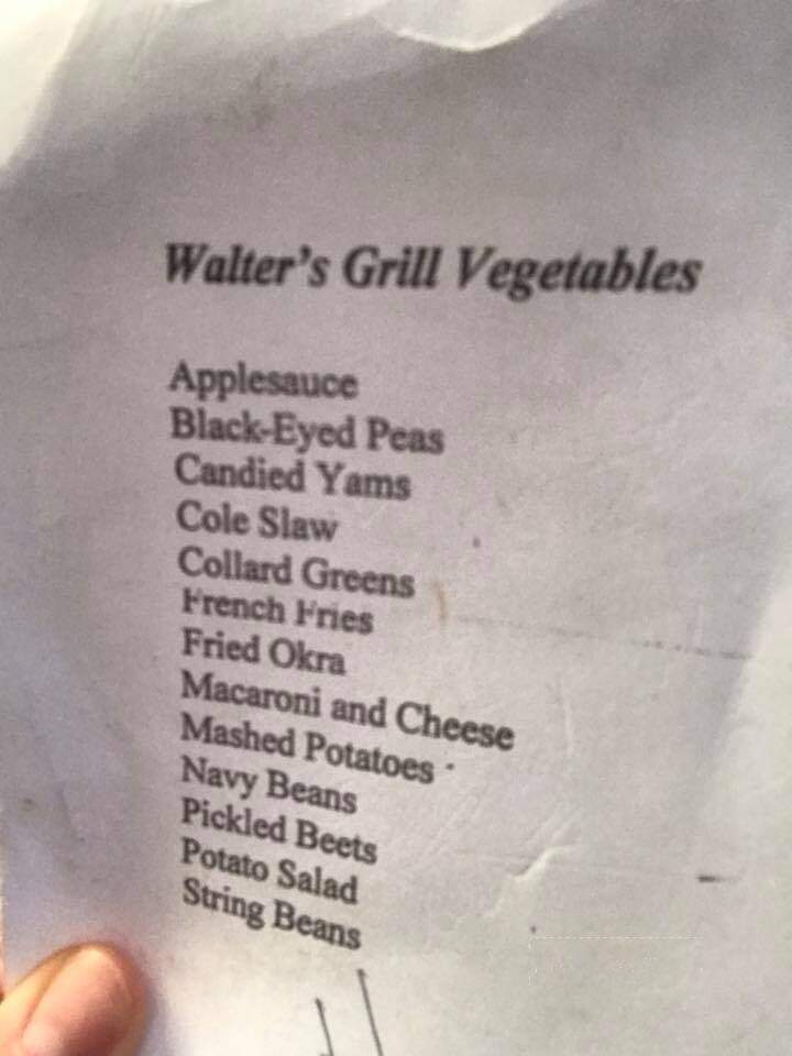Walter's Grill - Murfreesboro, NC menu_pic