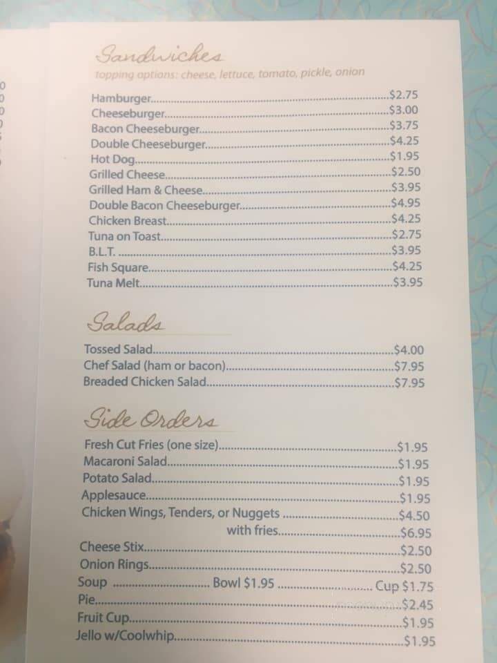 G I Dayroom Coffee Shop - Meyersdale, PA menu_pic