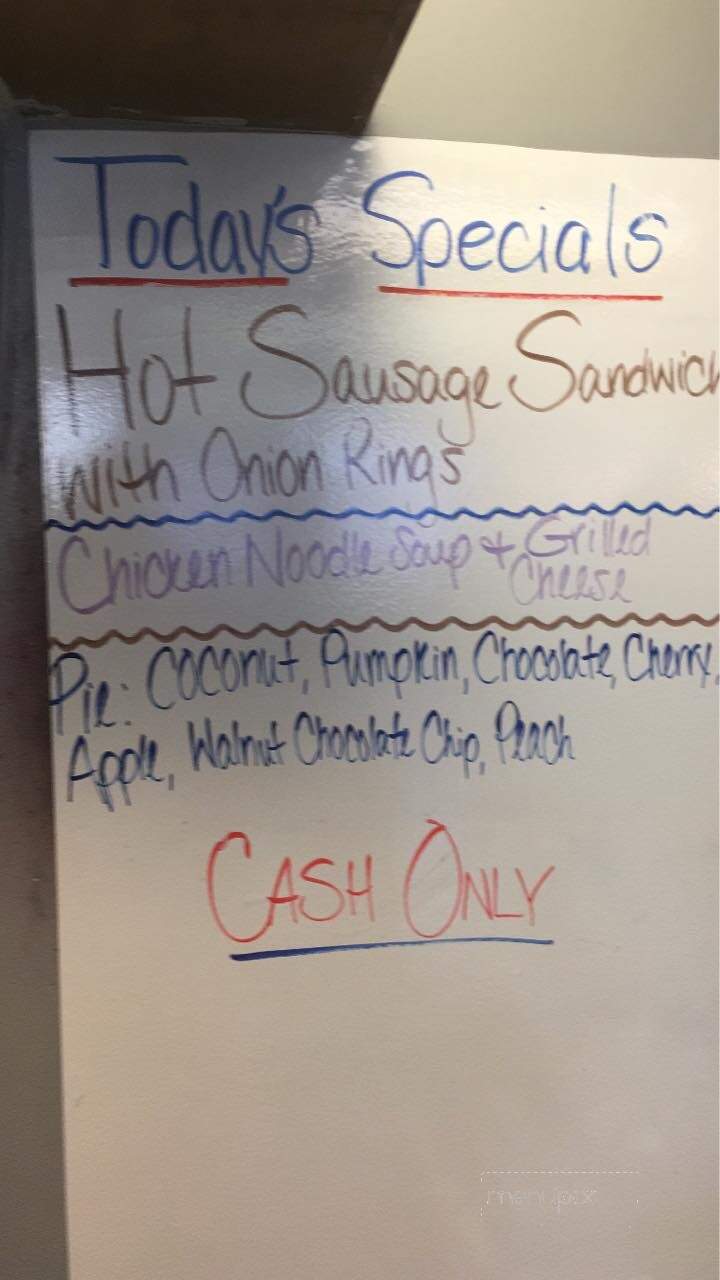 G I Dayroom Coffee Shop - Meyersdale, PA menu_pic