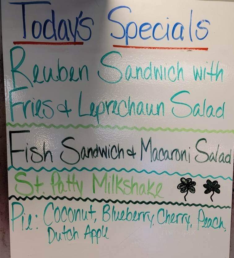 G I Dayroom Coffee Shop - Meyersdale, PA menu_pic
