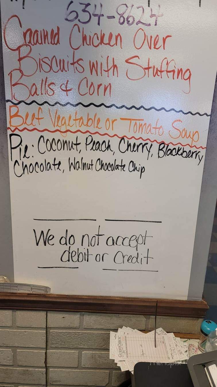G I Dayroom Coffee Shop - Meyersdale, PA menu_pic