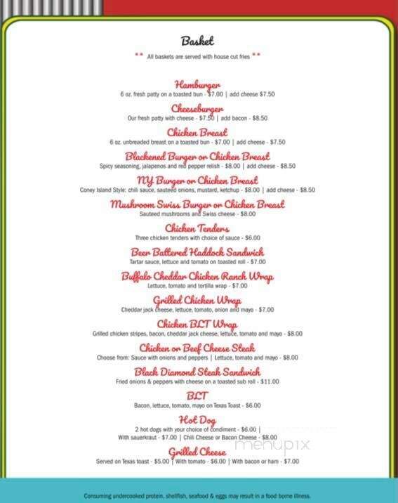 Pop Snyder's Lunch - Sunbury, PA menu_pic