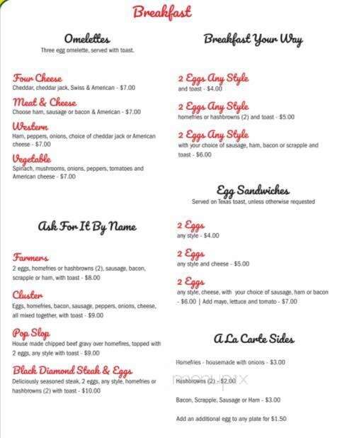 Pop Snyder's Lunch - Sunbury, PA menu_pic