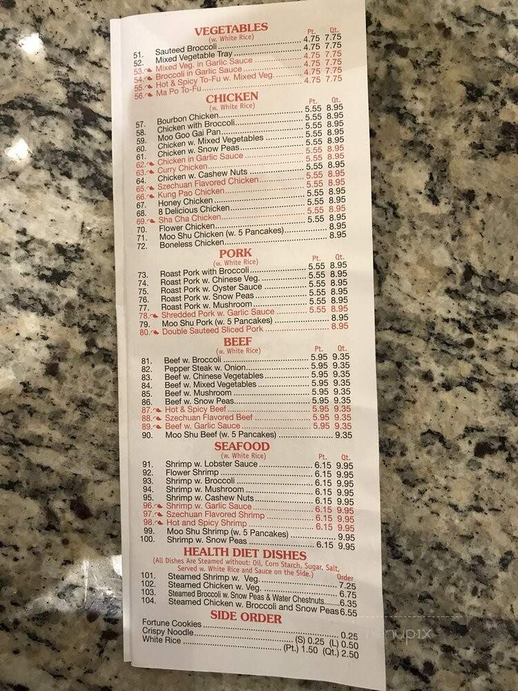 China East - Fort Mill, SC menu_pic