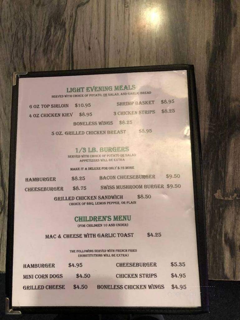 New Frontier Tap - Webster, SD menu_pic