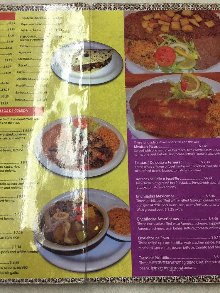 Paulita's Restaurant No 1 - Laredo, TX menu_pic