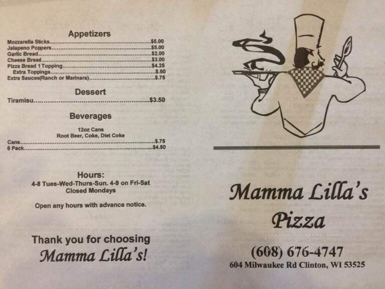 Mamma Lilla's Pizza - Clinton, WI