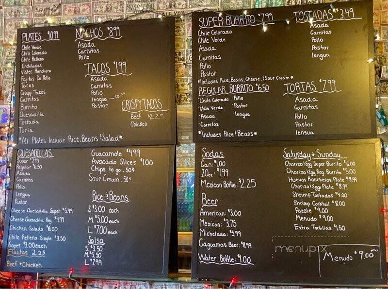 La Plazita Taqueria - Madison, CA menu_pic