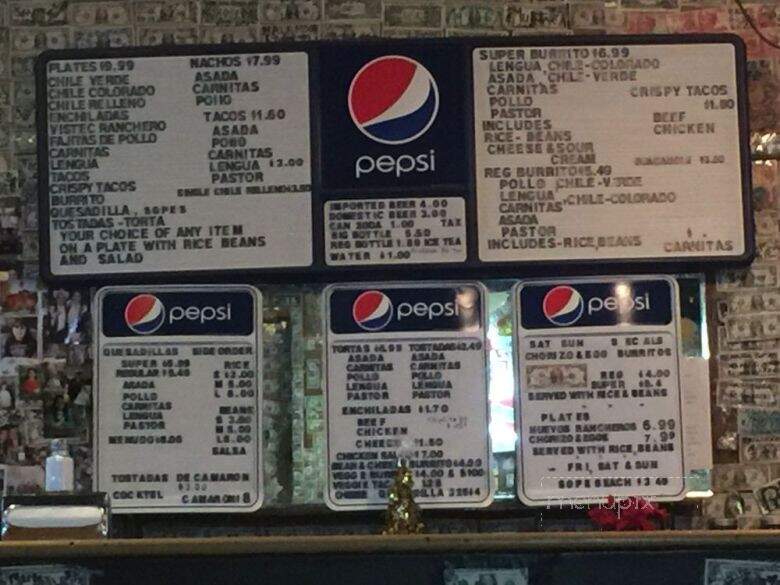 La Plazita Taqueria - Madison, CA menu_pic