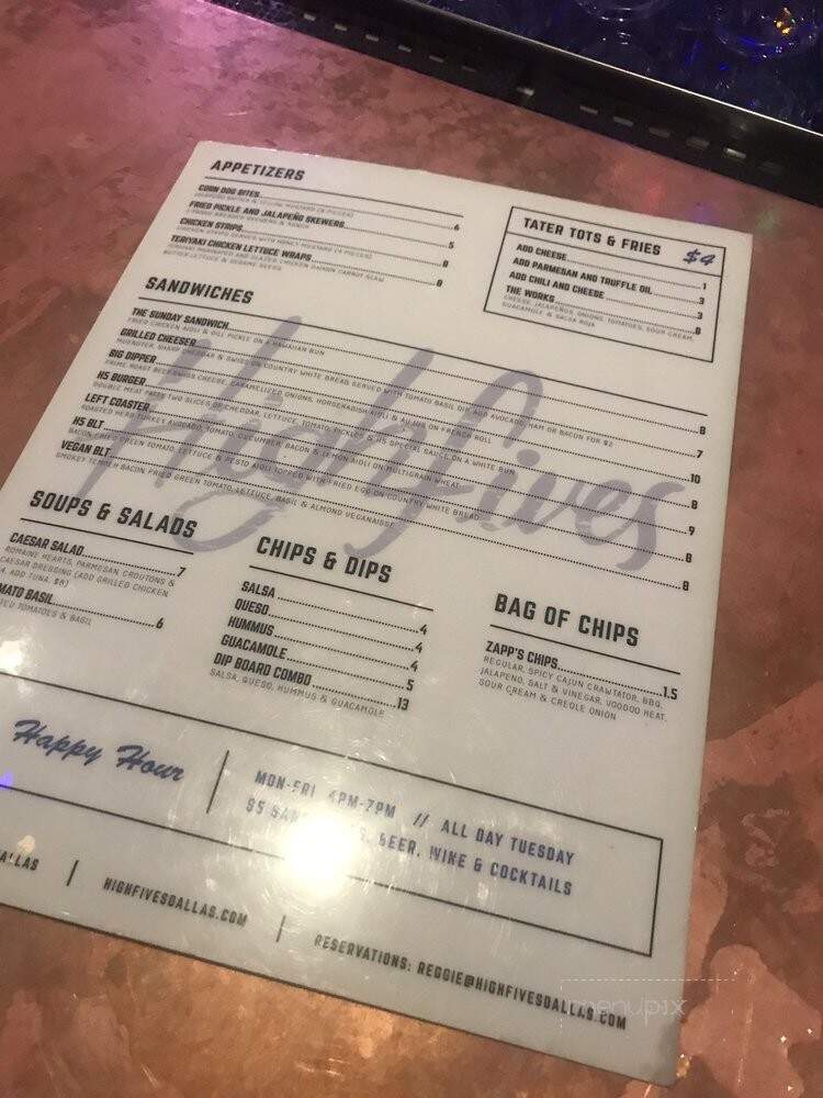 The Whippersnapper - Dallas, TX menu_pic