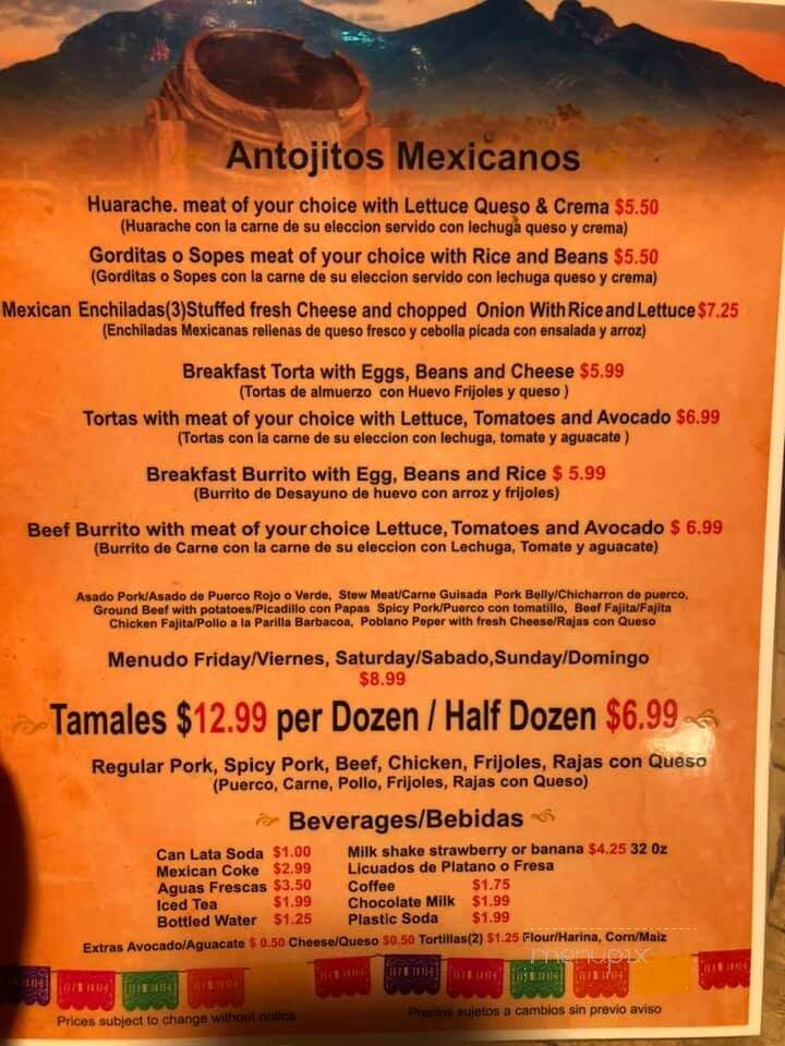 Tamale House Factory No2 - Pasadena, TX menu_pic