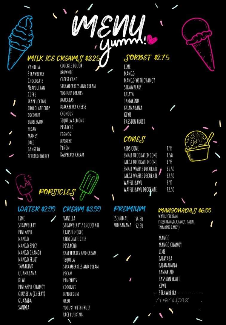 Dulce Vida Ice Cream Factory - Columbus, OH menu_pic