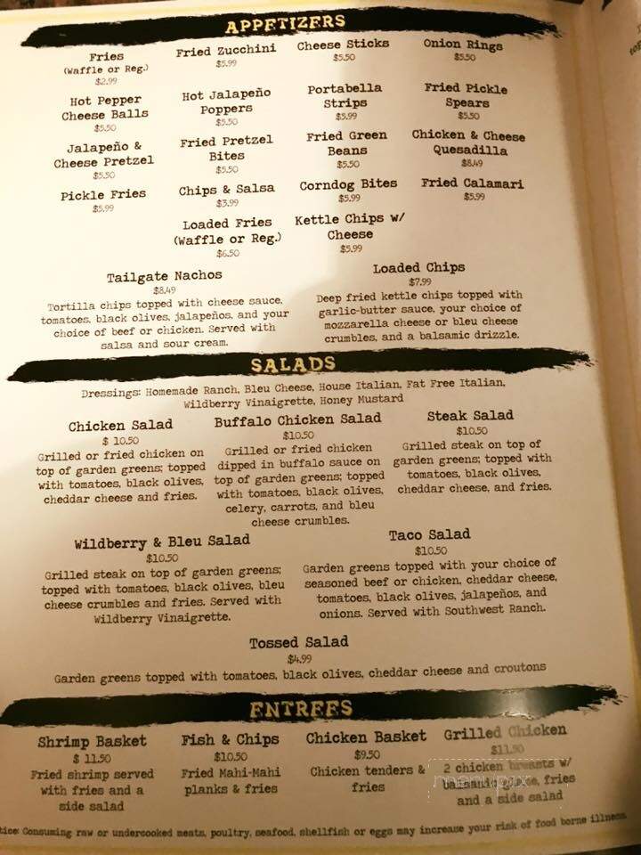 Luxury Box Sports Bar and Grill - Washington, PA menu_pic