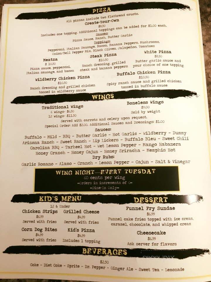 Luxury Box Sports Bar and Grill - Washington, PA menu_pic