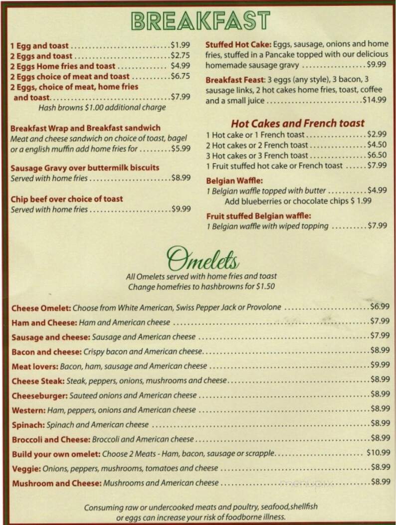 Berwick Family Restaurant - Berwick, PA menu_pic