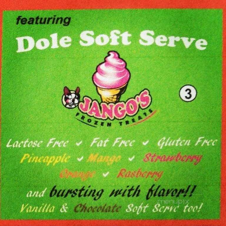 Jango's Frozen Treats - North Beach, MD menu_pic