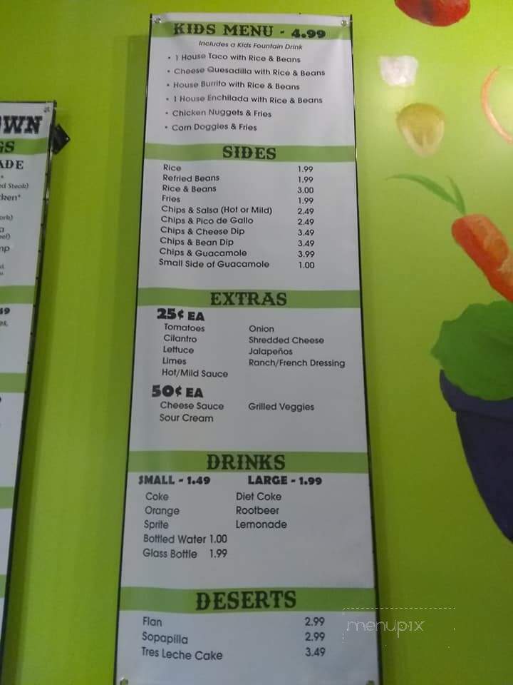 Tocayos - Portage, IN menu_pic
