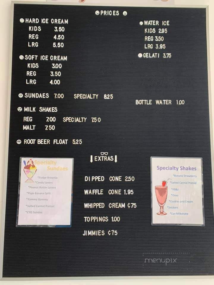 Pops Cones - Berlin, NJ menu_pic
