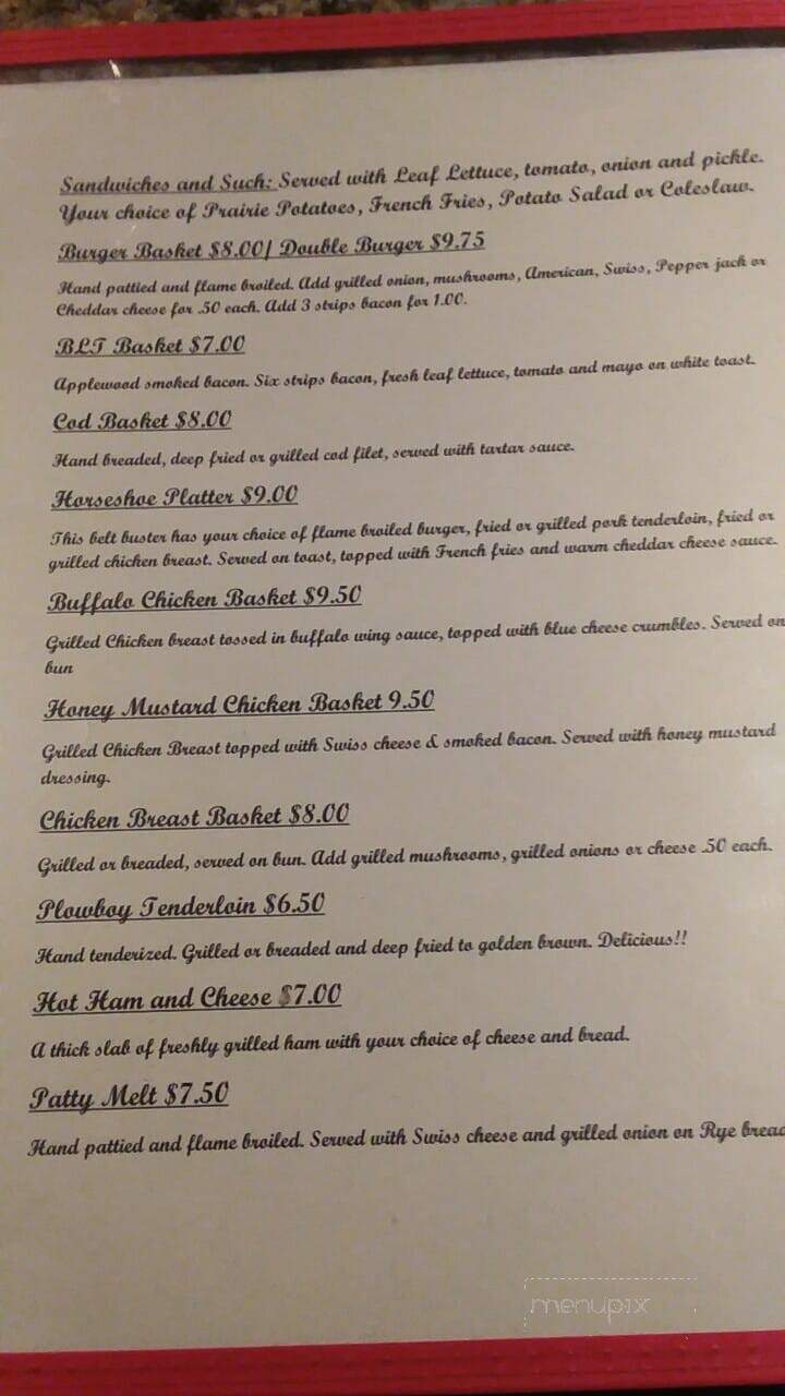 Shakerag Bar & Grill - Mulberry Grove, IL menu_pic