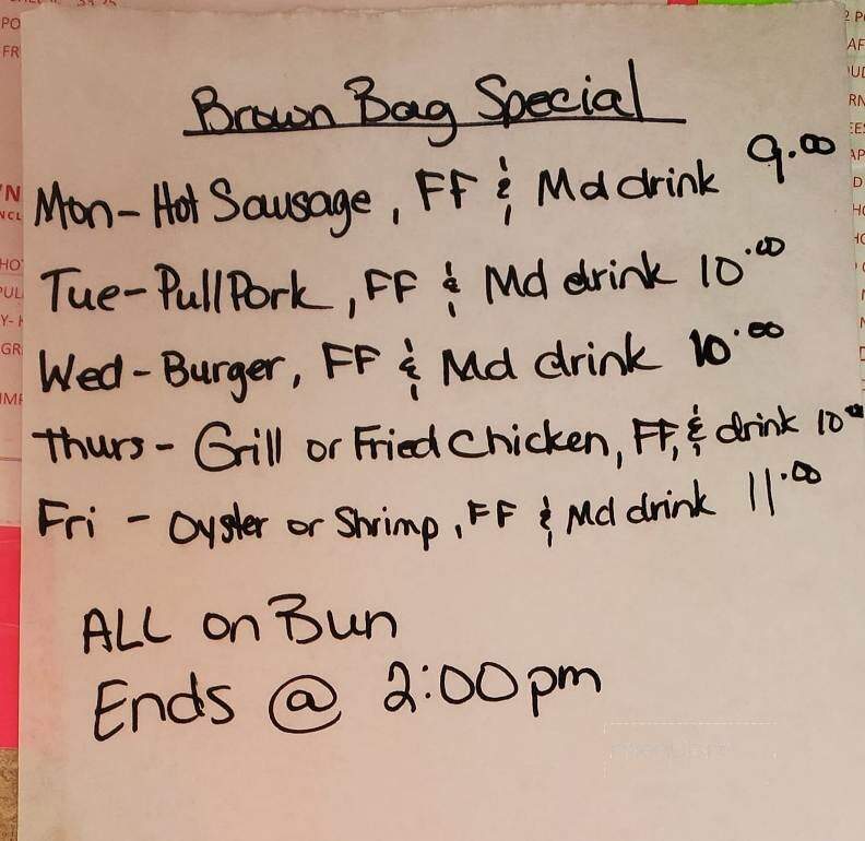 Maw's Sandwich & Snack Shop - Buras, LA menu_pic