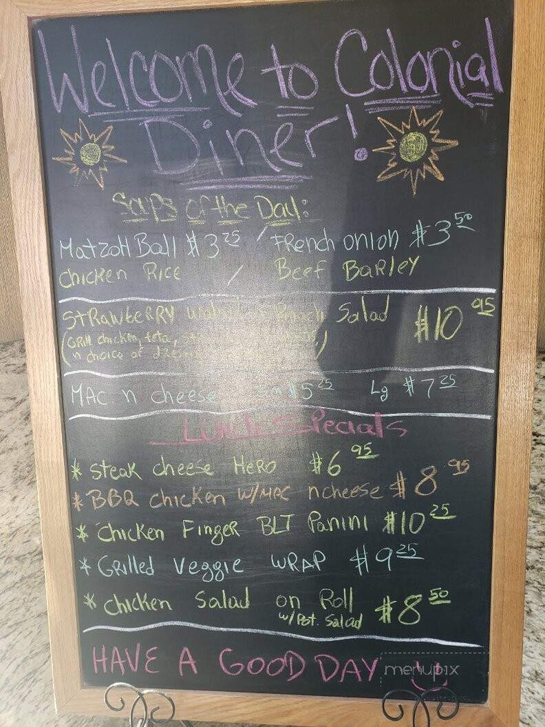 Colonial Diner - Middletown, NY menu_pic