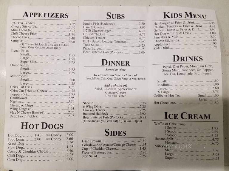 Burger Hut Ltd - Alliance, OH menu_pic