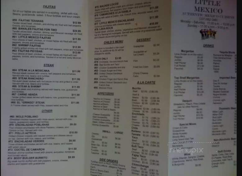 Little Mexico - Sunset, LA menu_pic