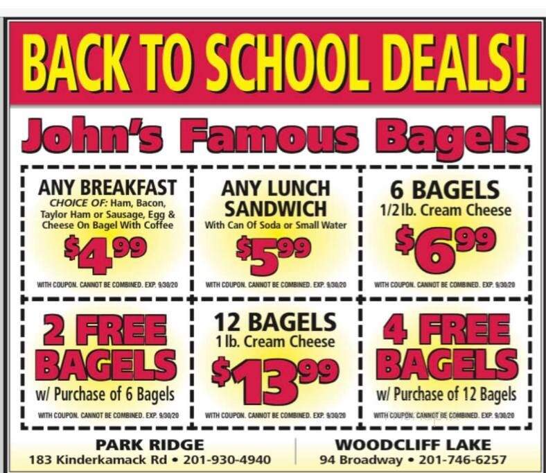 John's Famous Bagels - Park Ridge, NJ menu_pic