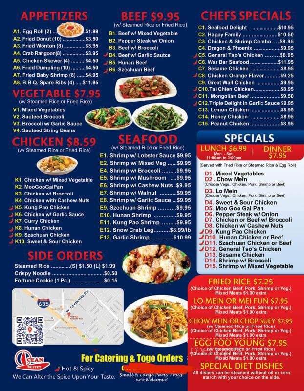 Ocean Buffet - Garland, TX menu_pic