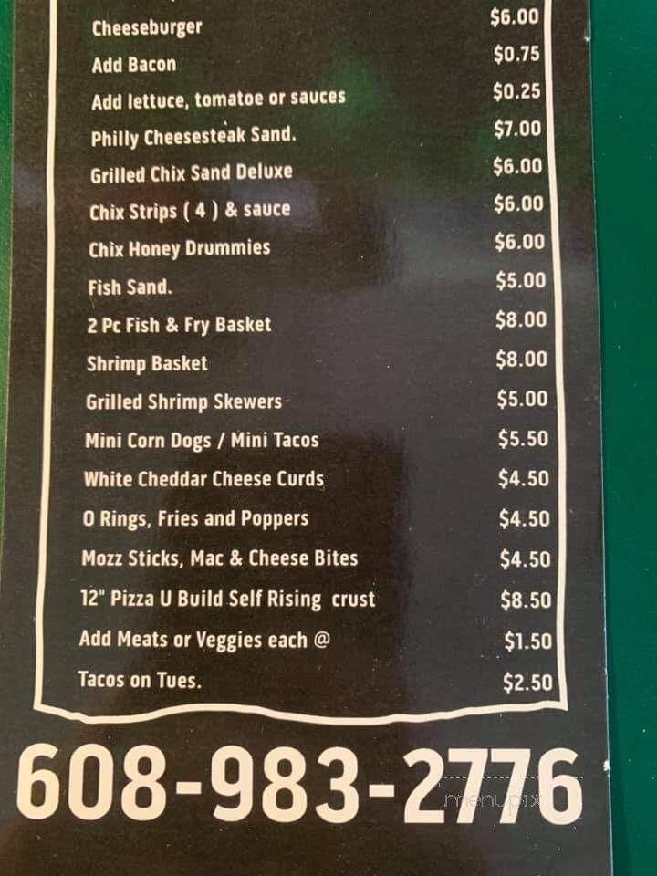 Alibis Bar & Grill - Cazenovia, WI menu_pic
