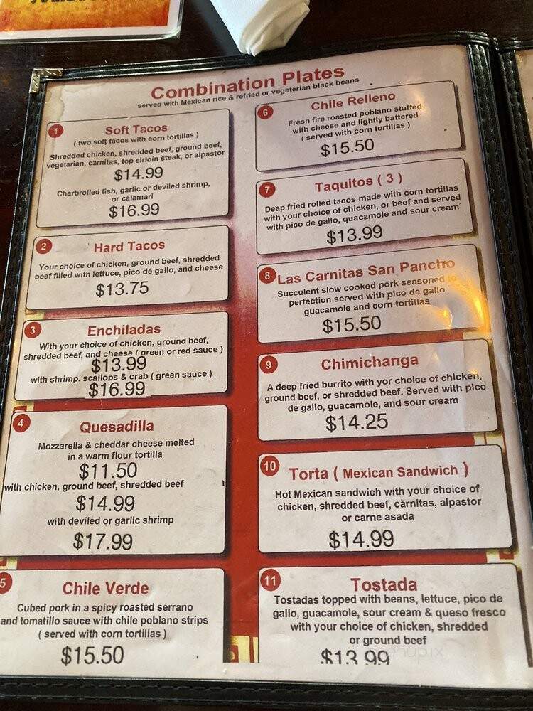 Fernando's Mexican Grill - Kahului, HI menu_pic