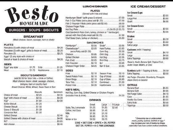 Besto - Anderson, SC menu_pic