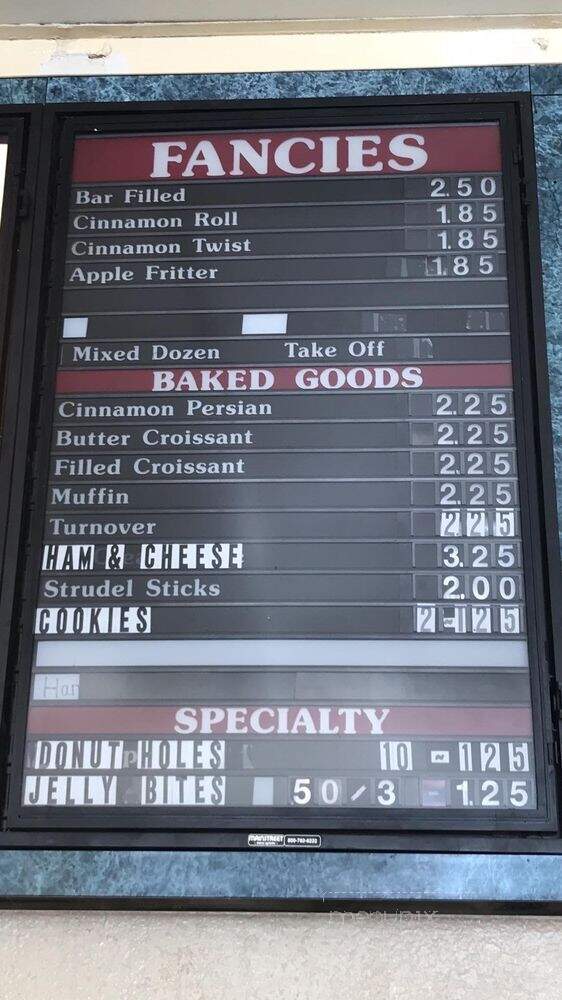 Valley Donuts - Gonzales, CA menu_pic