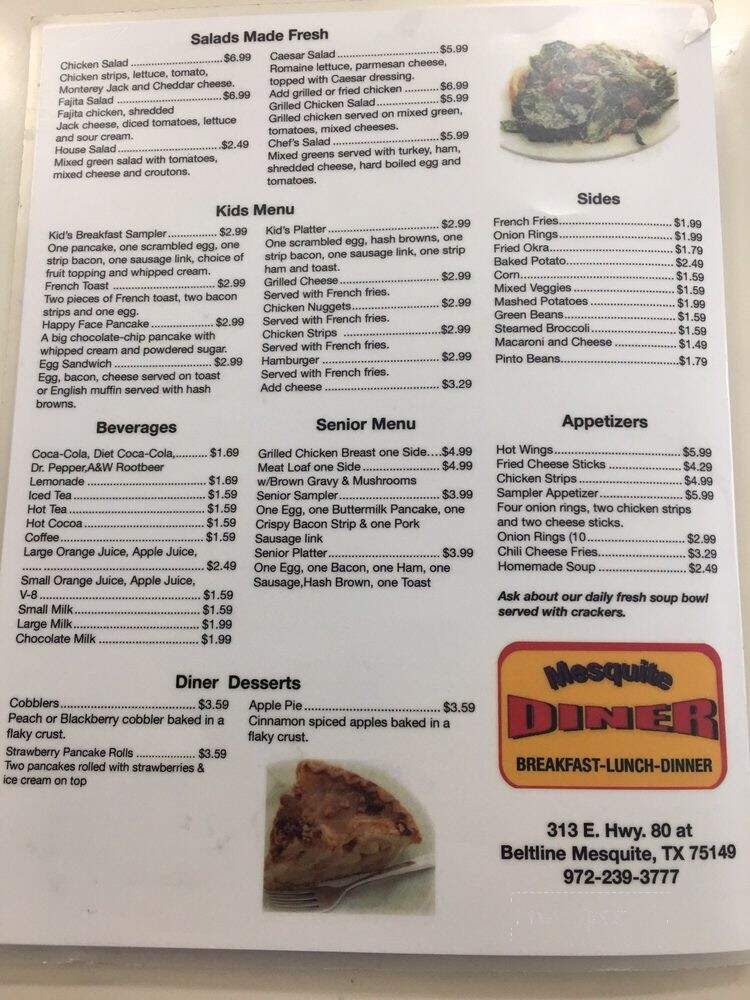 Mesquite Diner - Mesquite, TX menu_pic
